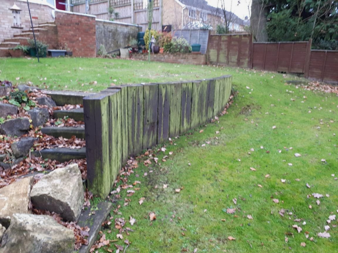 Sloping garden design Sandhurst Berkshire
