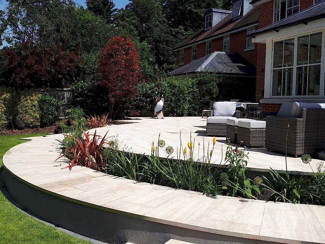 Contemporary garden design in Esher Surrey
