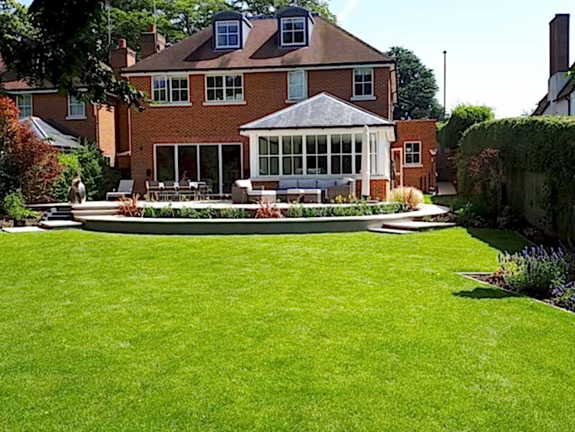Contemporary garden design in Esher Surrey