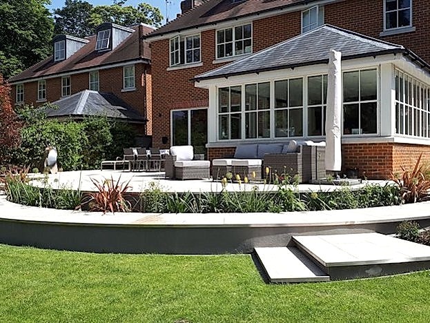 Contemporary garden design in Esher Surrey